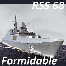 Singapore Navy RSS-68 Formidable Class Frigate Max
